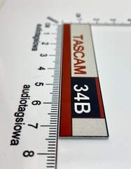 TASCAM 34B Tape Deck Badge Custom Aluminum