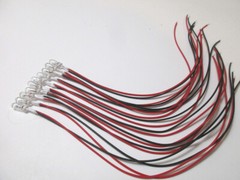 10 New Grain of Wheat Bulbs 12V 4mm 60ma 7&Prime; Wires with Tracking #
