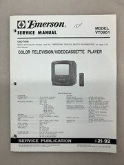 Emerson VT0951 Original Service Manual Free Shipping
