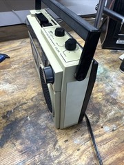 1980’s GE General Electric AM/FM Radio Cassette Recorder Model Beige Works !