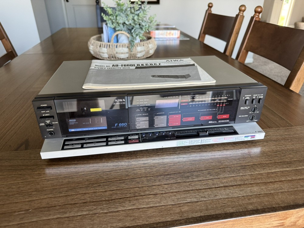 Aiwa F660 Cassette Recorder Player Serviced Full Function, Excellent Condition!