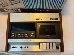 🔥 Superscope CD-302A Stereo Cassette Deck with Dolby NR Wood-Grain Panels