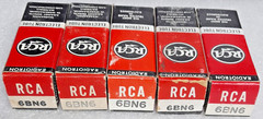 5 6BN6 RCA Vacuum Tubes, appears to be NOS, untested