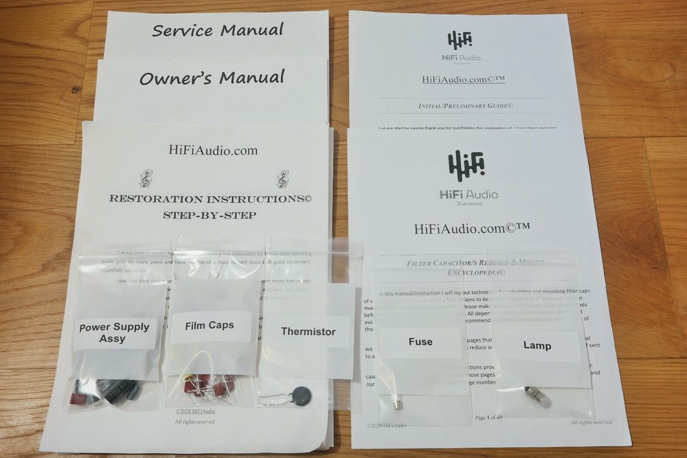 Pilot 246 tube restoration kit service recap capacitor fix rebuild capacitor