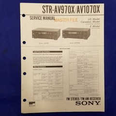 SONY STR-AV970X STR-AV1070X Service Manual Original Paper OEM Repair Guide – USA
