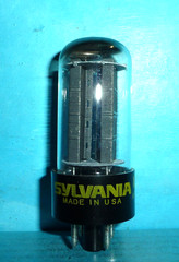 Sylvania 5Y3GT Rectifier Tube Black Plates Halo Getter Tested
