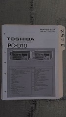 Toshiba pc-d10 service manual original repair book stereo cassette deck player