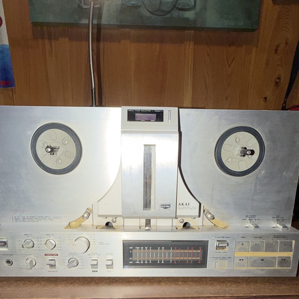 Akai GX-77 Stereo Reel-to-Reel Tape Recorder Tape Deck GX77 Model- POWERS ON