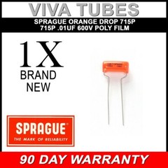 New Sprague 715P Orange Drop .01uF 600V 5% Poly Film Capacitor .01 uF 600 VDC