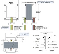OT20PP- VC87 Output transformer 25VA & 8K/6K6 to 4/8/16 ohm