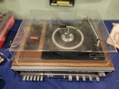 Sanyo JXT6420 Stereo Music System Receiver Turntable Cassette AM/FM Silver Japan