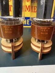 Match Pair 1962 RCA 5R4GYB Black Plate Rectifier Tubes 539C Test NOS 🌊