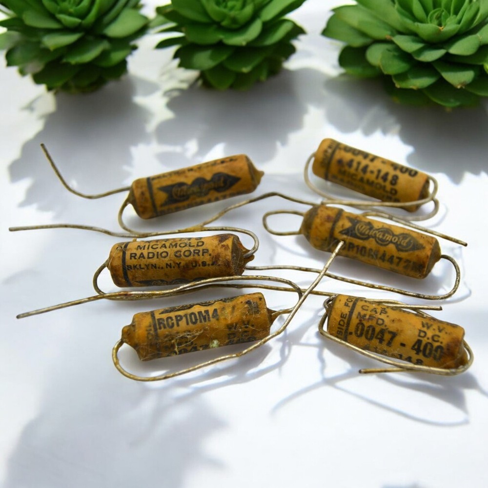 6x Micamold RCP10M4472M .0047 MFD 400V Paper Capacitors USA