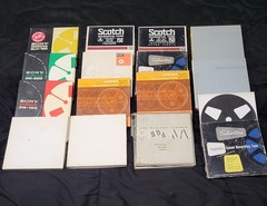 Lot of 16 Vintage Used 7&Prime; Reel to Reel Tapes Sony Scotch Basf etc. #216