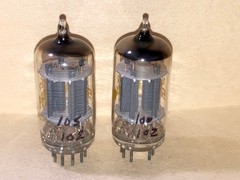 1962 Sylvania 12AU7A 12AU7 ECC82 Tubes, Matched Pair, NOS/NIB, Tested