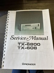 PIONEER TX-6800 TX-608 Stereo Tuner Manual Copy
