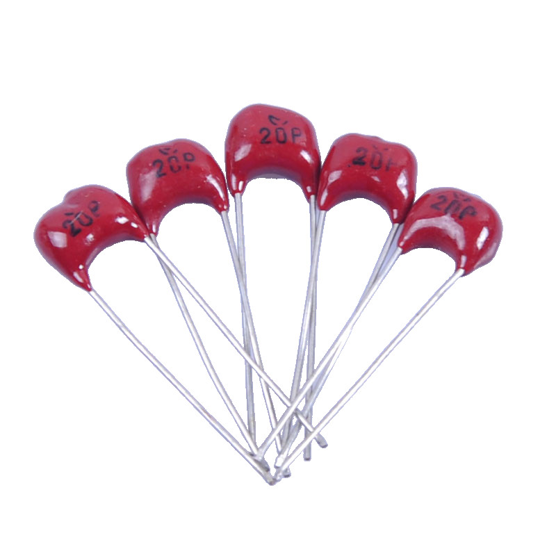 5pcs MICA Capacitor 20pF 500V Red 5mm Silver Radial Radio