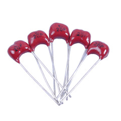 5pcs MICA Capacitor 20pF 500V Red 5mm Silver Radial Radio