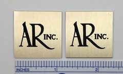 Large AR Acoustic Research Speaker Badge Logo Emblem Custom Made Pair