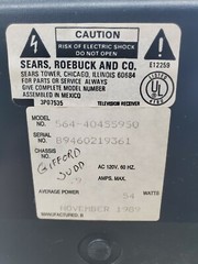 Vintage 1989 Sears 13&Prime; CRT Retro TV Television 564.40455950 Mexico