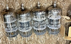 RARE NOS NIB QUAD JG 5814 12AU7 ECC82 TUBES G.E *1953 NEW USA MADE SQUARE GETTER
