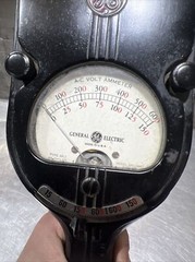 Vintage Antique GE AC-Volt Ammeter General Electric MODEL 8AK1AAA1 TYPE AK-1