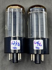 NOS GE 5Y3GT Rectifier Tubes Gray Plates Top Ring Getters Tests Strong TV-7B/U