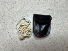 Vintage Transistor Radio Mono Earphone Earbud Ear Piece Made in Japan With Case