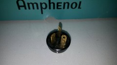 AMPHENOL USA 3 Blade Male AC Plug 60-M 15 amp / 125v 10 amp / 250v VINTAGE NOS