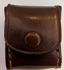vintage 1950s-60s mono In-Ear Earbud 6.35mm with Leather Case made in JAPAN