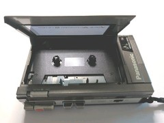 Panasonic RQ-355 Voice Activated Cassette Recorder 1980s Japan w/ Case Tape