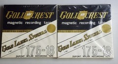 2 Reels Gold Crest Magnetic Recording Tape 175-18 Dupont Mylar SEE PICS