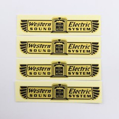 WESTERN ELECTRIC SOUND SYSTEM logo badge STICKER DECAL waterproof PVC 111mmX24mm