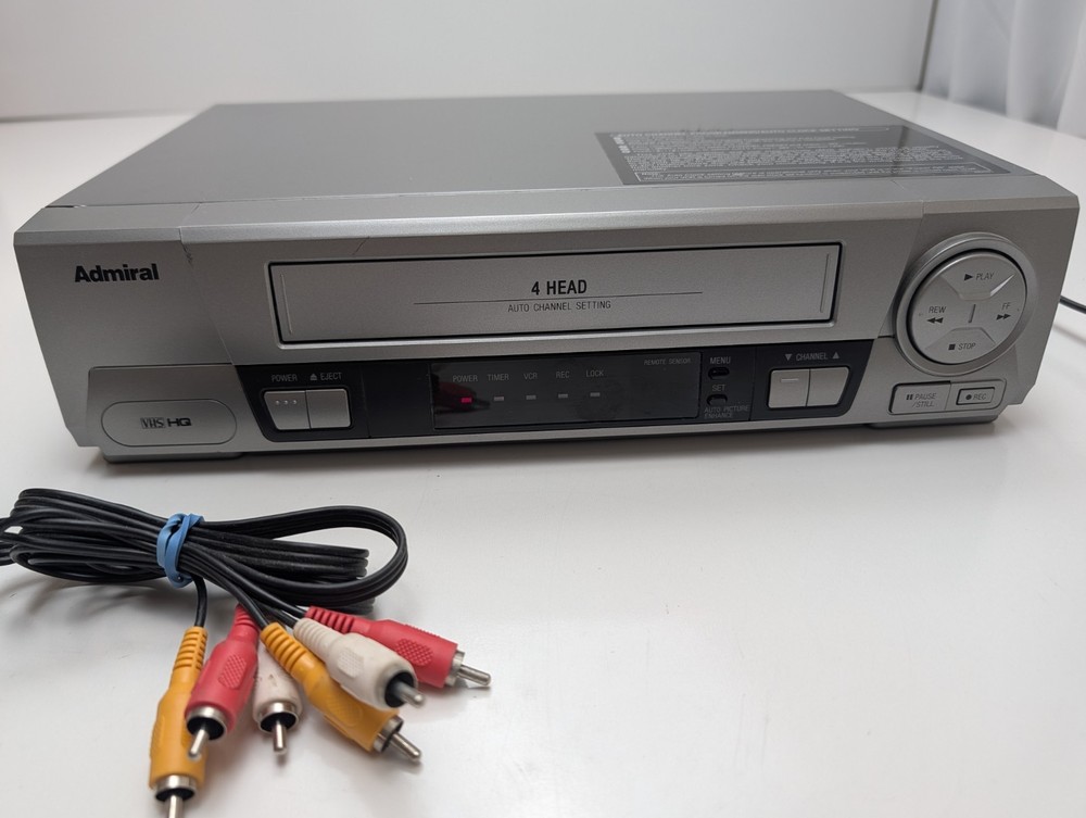 Admiral JSJ 20453 VCR VHS Player Recorder 4 Head – No Remote