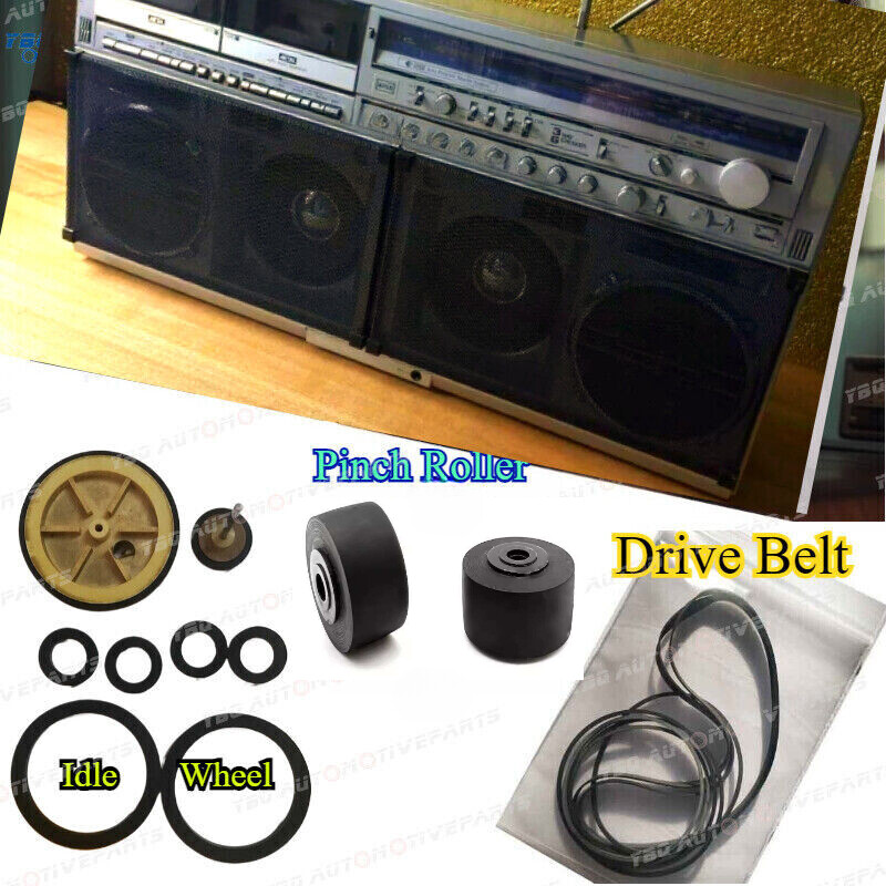 1set Idle Wheel Pinch Roller Rubber Tape Drive Belt for Sharp GF-777