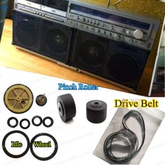 1set Idle Wheel Pinch Roller Rubber Tape Drive Belt for Sharp GF-777