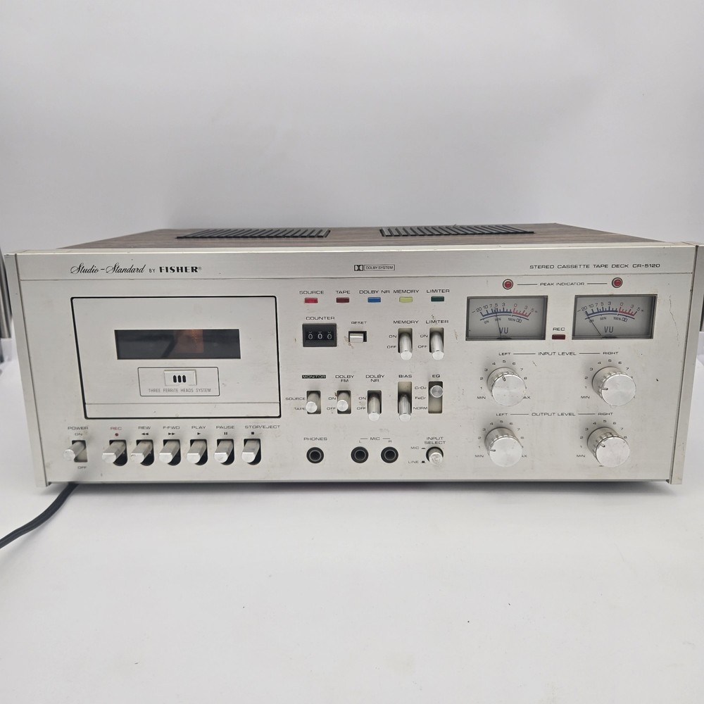 Vintage Fisher CR-5120 ~ 3-heads Cassette Tape Player Recorder ~ PARTS/REPAIR