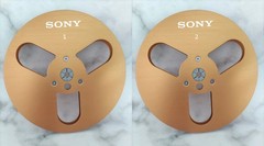 One Pair 7 » SONY Tape Reel silvery Aluminum for Reel to Reel Empty Take up Reel