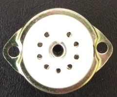 9 pin tube socket Chassis mount ceramic 10 pcs. 12AU7 6922 6DJ8 12AX7 USA stock