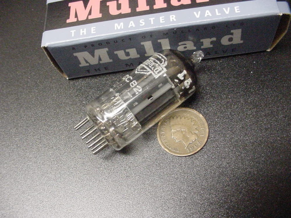 MULLARD BLACKBURN 12AU7 ECC82 TUBE (1957 long plate square getter K61-series)