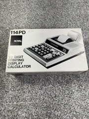 Vintage Royal 114PD Printing Calculator 10 Digit Display Box Manual Taiwan Works