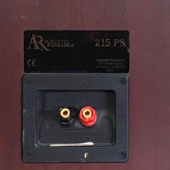 ACOUSTIC RESEARCH AR 215PS BOOKSHELF SPEAKERS PAIR RARE CHERRY FINISH TESTED VTG