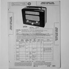 Dewald Model D-508 4 Tube 3 Band Portable Radio – SAMS Photofact ™ 1950 – New