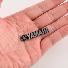 4Pcs YAMAHA Aluminum logo badge replacement piece 49mm X 10mm silvery