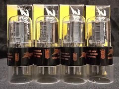 ZENITH 6SN7 GTB TUBE RED CROWN PREMIUM AUDIO CHROMED HALOS MATCHED QUAD (4) FOUR