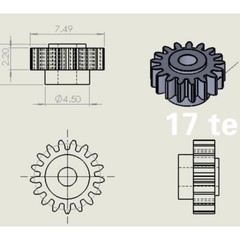 4PCS 17Teeth for Sony 190 Series Victor JVC Player Cassette Deck Movement Gears