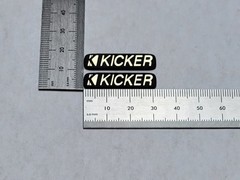 Kicker Speaker Badge Brushed Gold Pair Logo Emblem Name Plate Custom Made