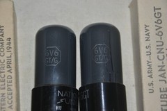 1944 Strong Matched Pair NOS NIB National Union VT107A JAN CNU 6V6GT Tubes