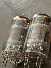 Ratheon 12au7 Matched Set Tested Strong Made In USA 1963 Matched Pair