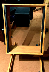 Otari 19 inch standard rail (14 space) adjustable angle Wood Cabinet Casters
